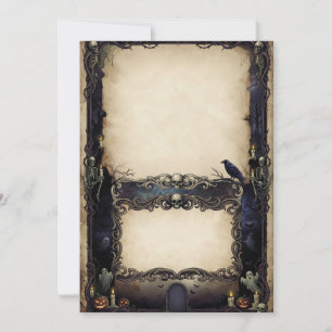 Blank Gothic Halloween Party Invitation