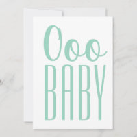 Blank Green Ooo BABY: Baby Boy or Shower Greeting
