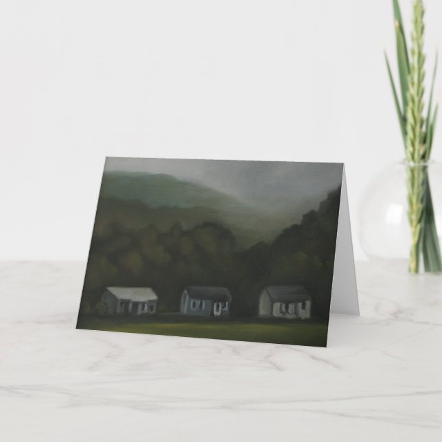 Blank Greeting Card Catskill Mountain Bunglalows (Front)