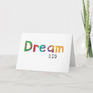 blank greeting card colourful text design Dream bi