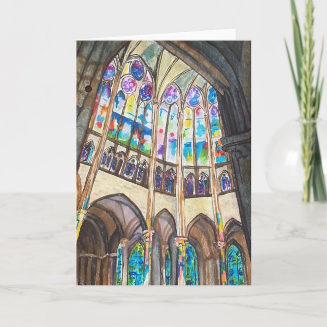 Blank Greeting Card of Stained Glass (Front)