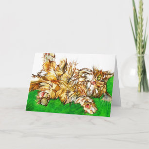 Blank Greeting Card: Tabby Cat Card