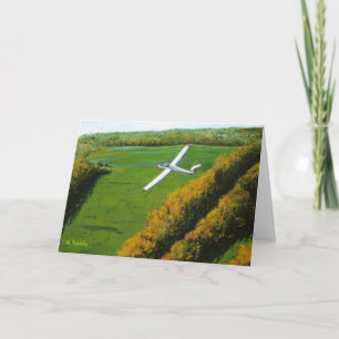 Blank Greeting Card with "Solo Flight" Design....