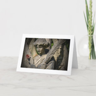 Blank Greetings Card: Angel With Flower Card