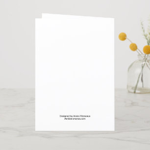 Blank Greetings card, flowers Thank You Card