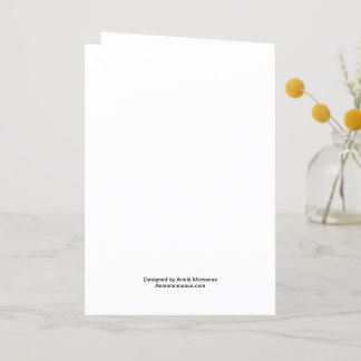 Blank Greetings card, flowers Thank You Card