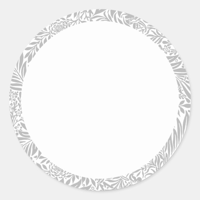 Blank grey and white floral Label (Front)