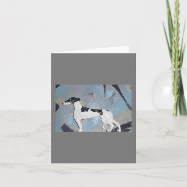 Blank Greyhound Greeting Card (Front)