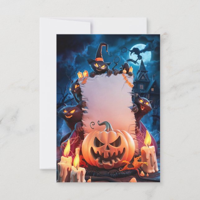Blank Halloween Invitation Card (Front)