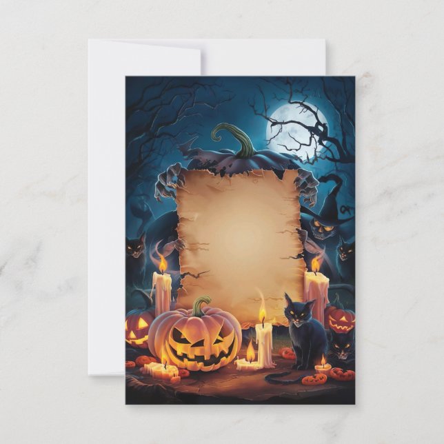 Blank Halloween Invitation Card (Front)