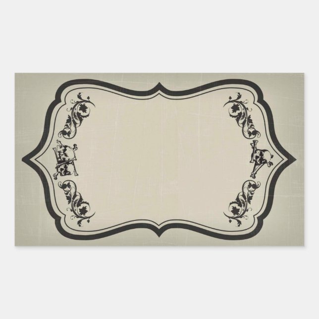 Blank Halloween Jar Sticker Label with Skulls (Front)