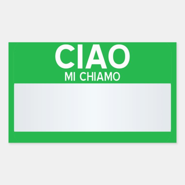 Blank Hello My Name Is ... Customisable Rectangular Sticker (Front)