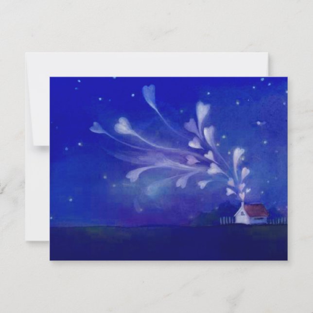 Blank Home Filled With Love Hearts Night Sky Nite (Front)