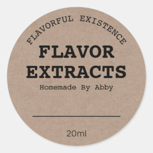 Blank Homemade Flavour Extract Labels