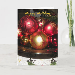 Blank Inside Happy Holidays Card