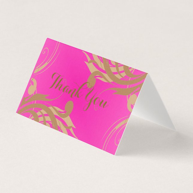 Blank Inside Hot Pink "Thank You" Cards (Front)
