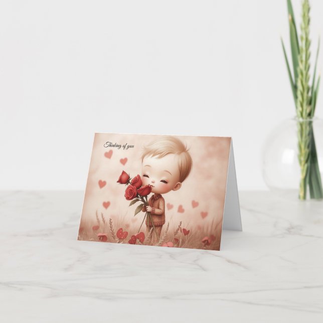 Blank inside note card "Thinking Of You" (Front)