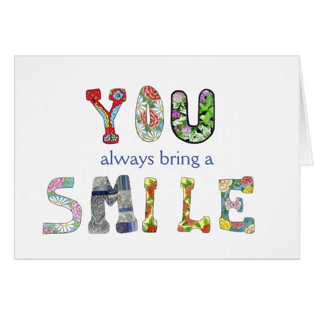 Blank inside smile card (Front Horizontal)