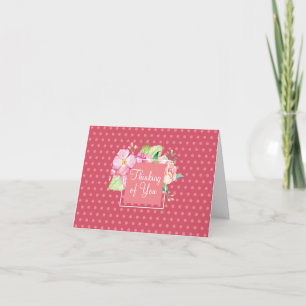 Blank Inside Thinking Of You Watercolor Floral Card