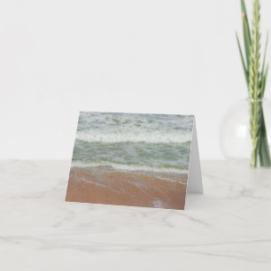 Blank Inside, Waves On the Beach Nature Image Card