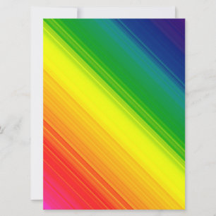 Blank Invitation, Bright Gay Pride Rainbow colours Invitation