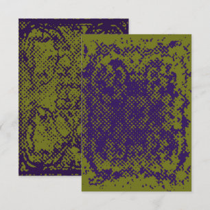 Blank Invitation Card Halftone Grunge Design