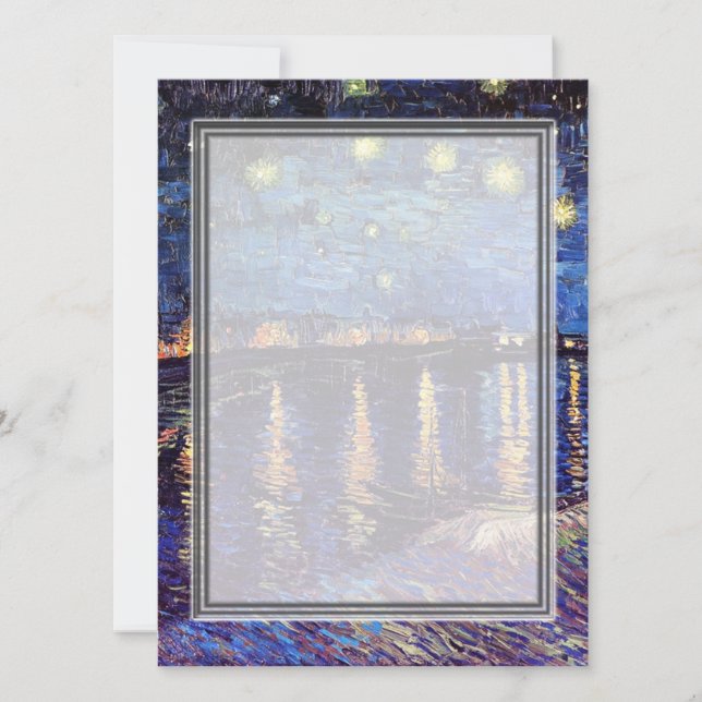 blank invitation, van Gogh starry night Invitation (Front)