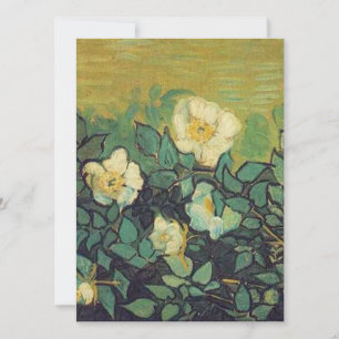 Blank invitation, Van Gogh Wild Roses Invitation