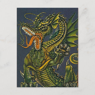 Blank Invitations Colourful Growling Party Dragon