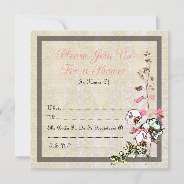 Blank Japanese Tea Garden Wedding or Shower - Invitation (Front)