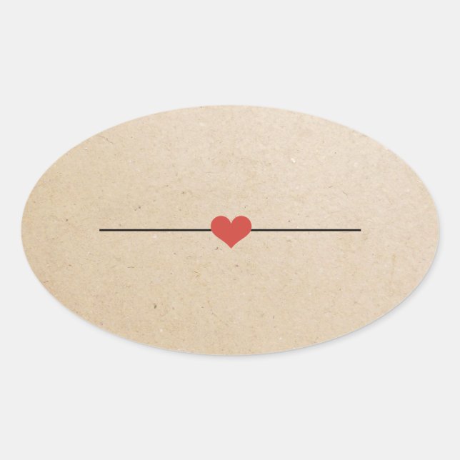 Blank kraft oval sticker (Front)