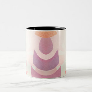 Blank leafy monstera frame Two-Tone coffee mug