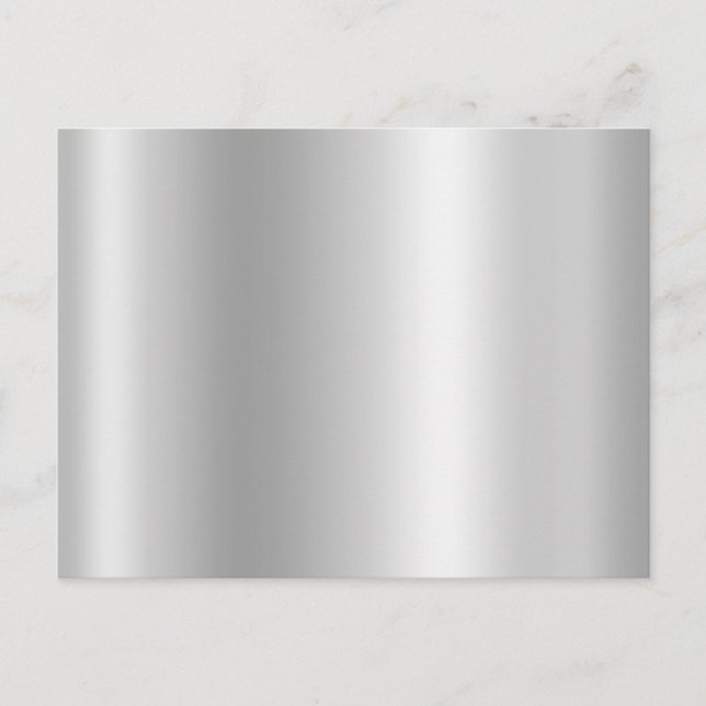 Blank Light Silver Grey Foil Gradient Postcard (Front)