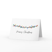 Blank Lights Merry Christmas Card