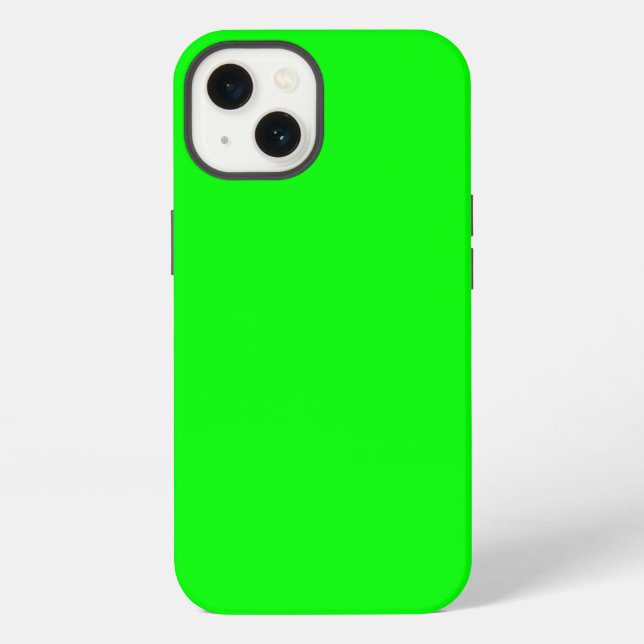 Blank Lime Green Solid Colour iPhone Case (Back)