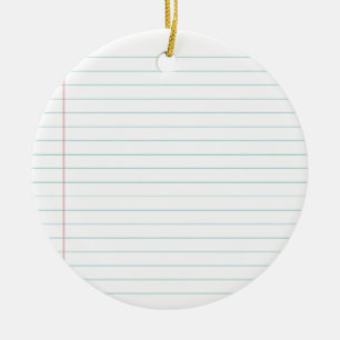 Blank Lined Paper Ceramic Tree Decoration