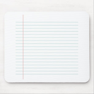 Blank Lined Paper Mouse Mat