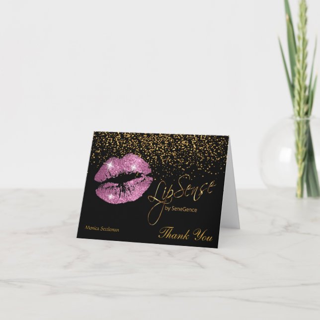 Blank Lipsense So Pink Glitter Lips  Thank You (Front)
