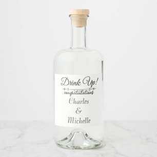 Blank Liquor Bottle Labels Wedding Celebration