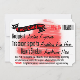 Blank Love Coupon Gift