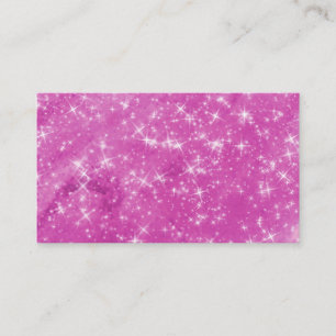 Blank Magenta Glitter Business Card