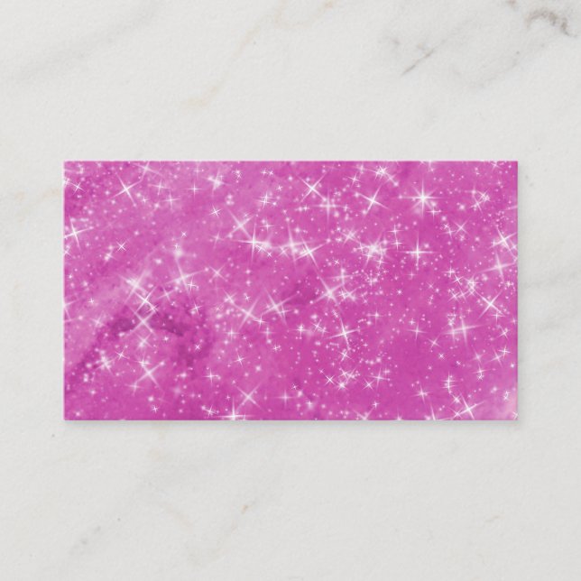 Blank Magenta Glitter Business Card (Front)