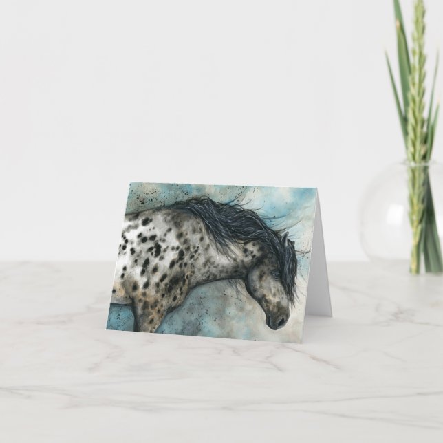 Blank Majestic Appaloossa Horse by Bihrle Thank You Card (Front)