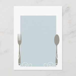 blank menu postcard