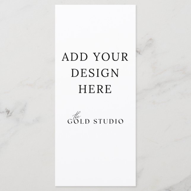 Blank Menu Template (4 x 9) (Front)