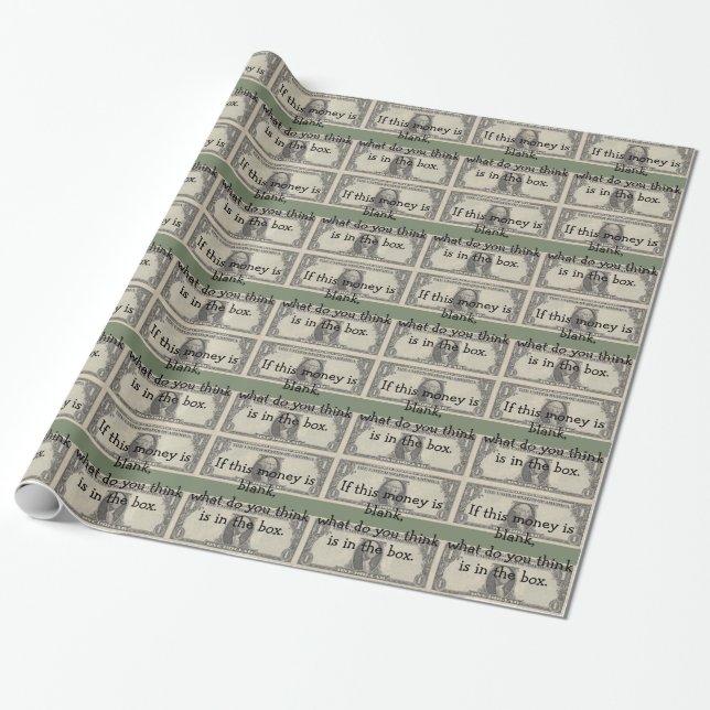 Blank Money Wrapping Paper (Unrolled)