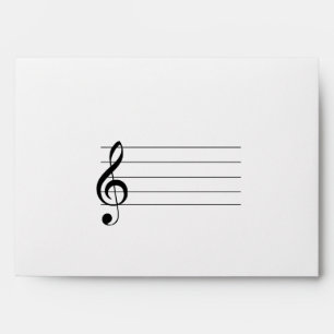 Blank Music Staff Treble Clef Envelope