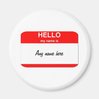 Blank name tag template magnet