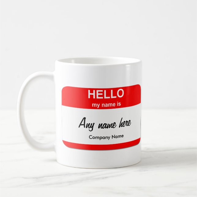 Blank Name Tag Templates Coffee Mug (Left)