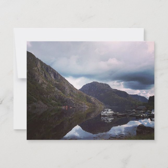 Blank Norway Landscape Greeting Card (Front)